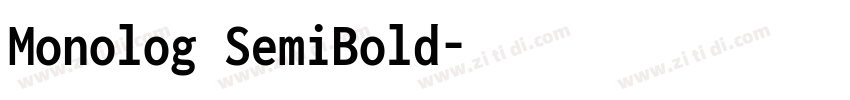 Monolog SemiBold字体转换